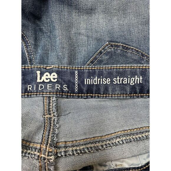 Lee Riders Midrise Straight Dark Wash Jeans Size 8 - Picture 4 of 5
